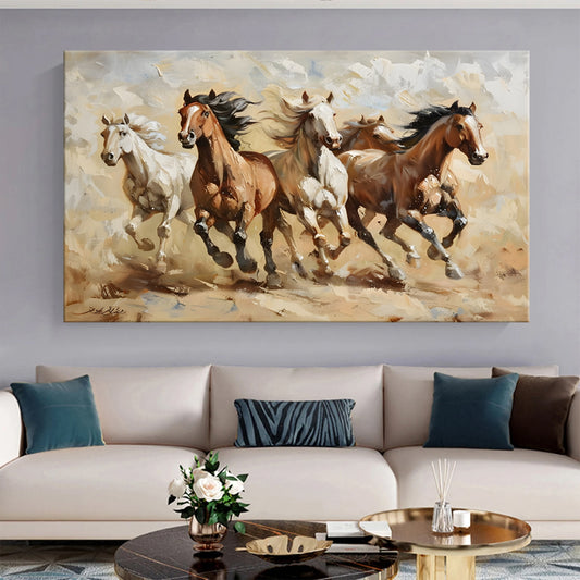 Décor Moderne 4 Chevaux -  لوحة الخيول الأربعة للمنزل العصري