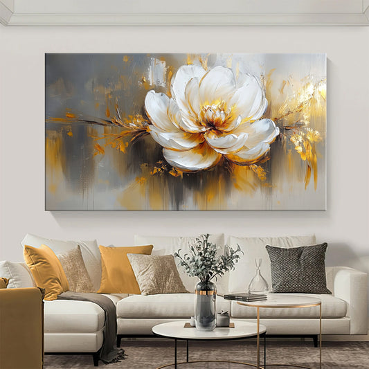 Magnolia Grandiflora -  لوحة وردة المانوليا الذهبية
