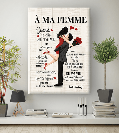 Cadre a Ma Femme Grand Format - 💕 أجمل هدية إلى زوجتك 💕