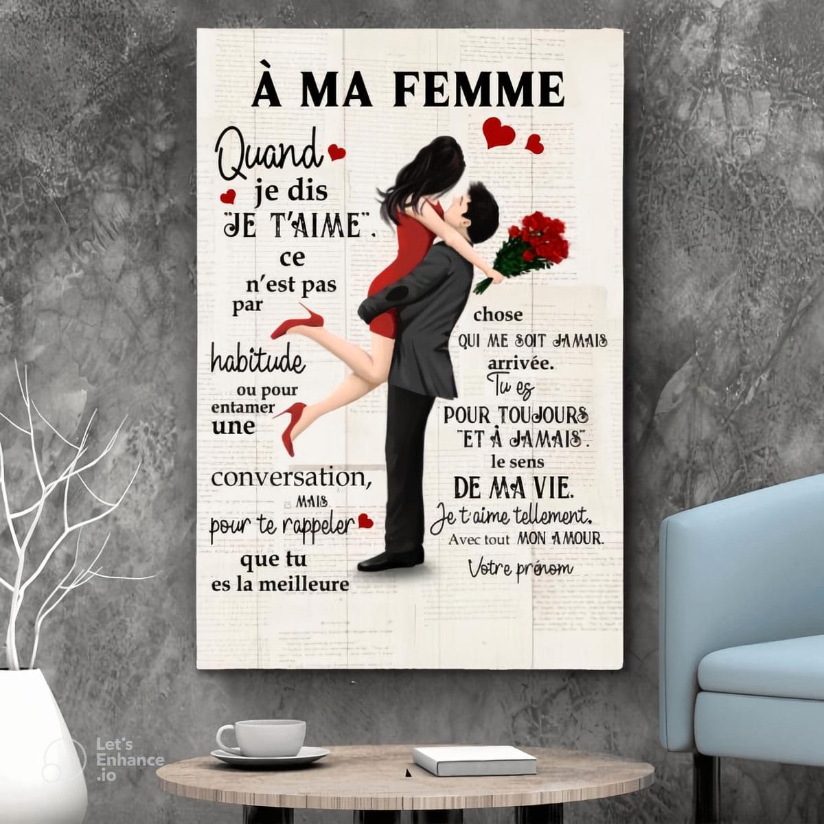 Cadre a Ma Femme Grand Format - 💕 أجمل هدية إلى زوجتك 💕